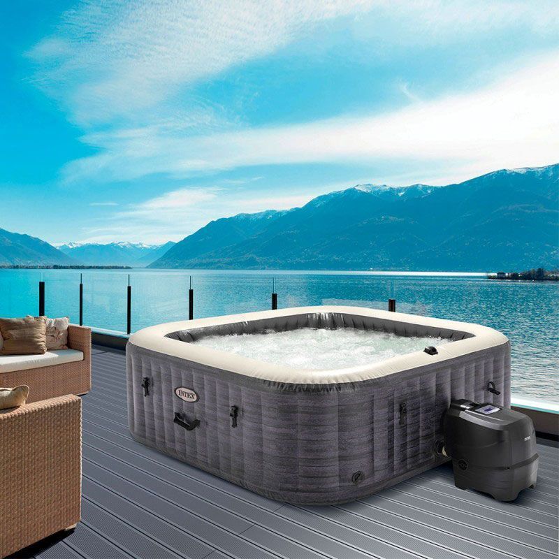 Spa Intex Pure Spa Ardoise bulles 4 places luxe