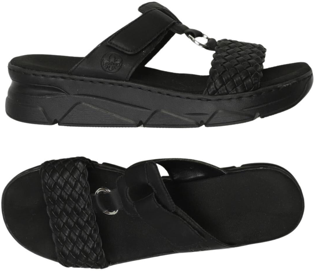 Rieker Damen Sandalen, Schwarz, Gr. EU 40, Kunstleder - Second Hand