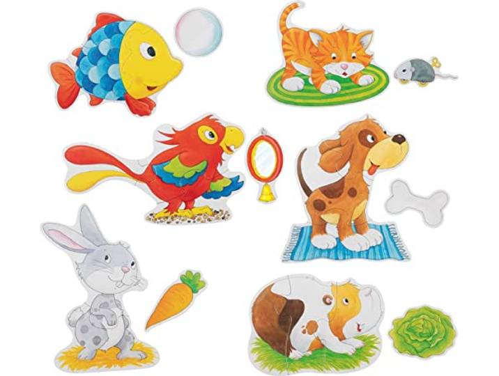 GOKI - Puzzelset met dieren, geen puzzel, meerkleurig (57415)