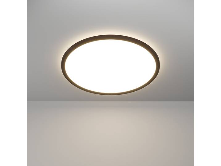 Plafonnier LED rond Ø 50cm Noir/Noir polycarbonate LED Module LED