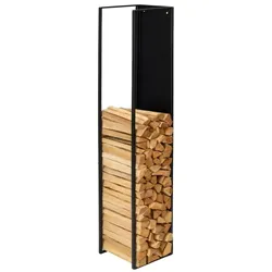 Relaxdays Kaminholzregal Wandmontage Schwarz