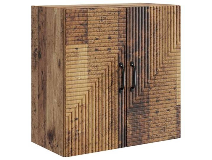 HKLGBVCR Wandschrank, Holz, Antik-Optik, 59 x 31 x 60 cm, aus Holz Mehrere Regale, Vintage-Stil, Wandmontage, platzsparend, feuchtes Tuch, organisiertes Wohnzimmer