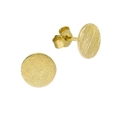 Paar Ohrstecker CELESTA "Gold 375 Coin-Motiv", gelb, Ohrringe, Damen, one-size, Gold