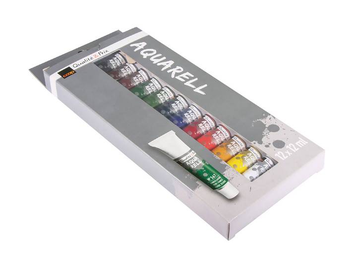 Qualité & Prix Aquarellfarben Künstler-Set 12 Farben à 12 ml