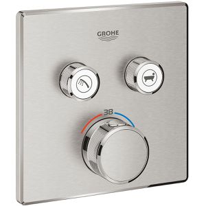 GROHE Duscharmatur Grohtherm SmartControl, 29124DC0,supersteel, mit Thermostat, aus Messing, zur Unterputz-Montage