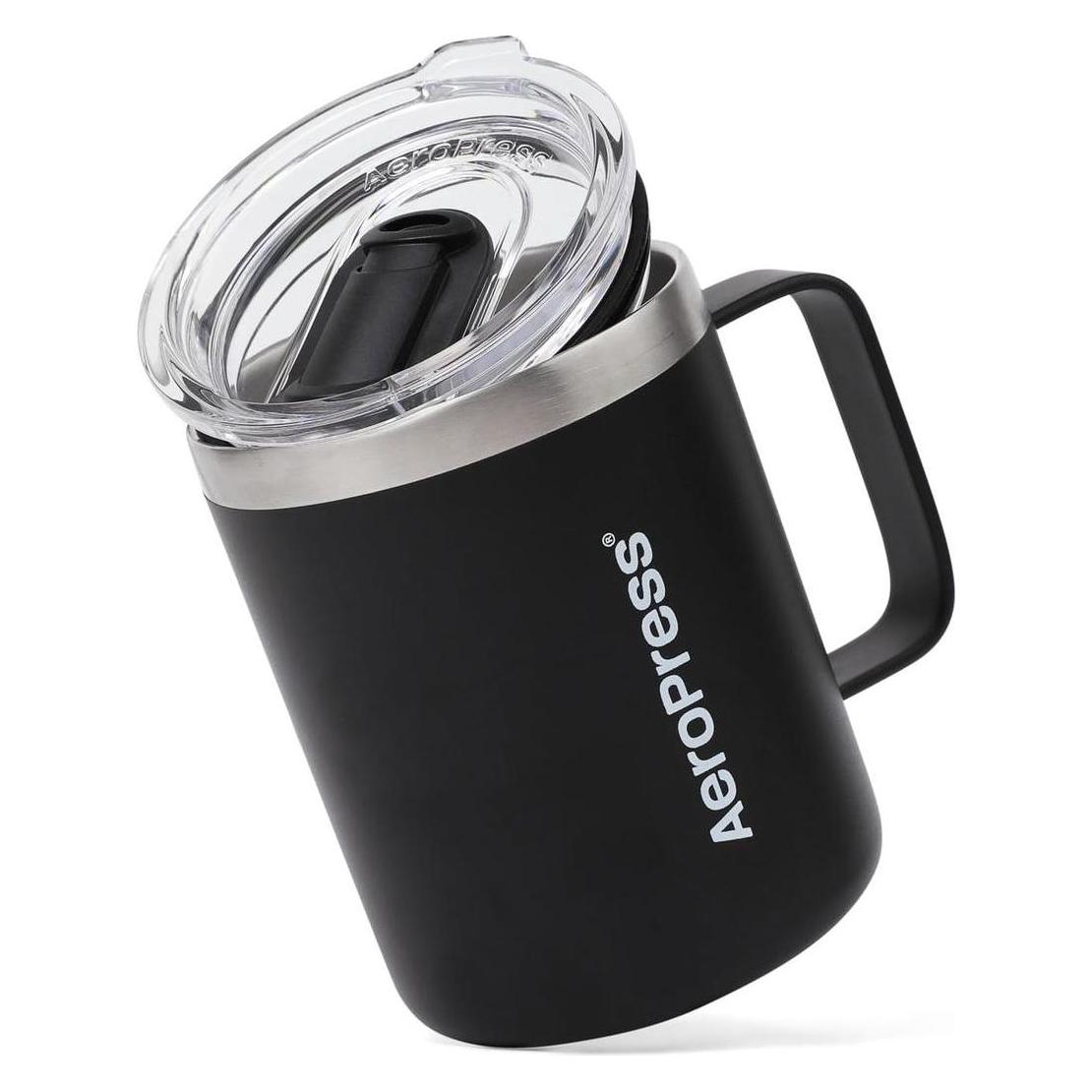 Aeropress Reisekaffeebecher, schwarzer Thermobecher, 350 ml (0.35 l) (65383832)