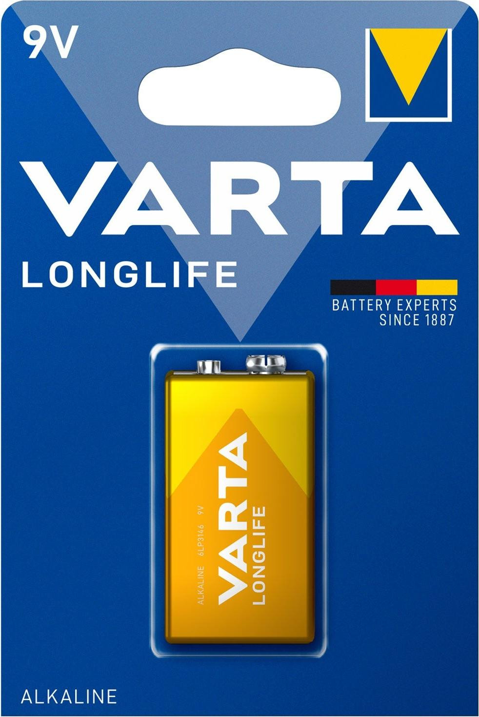 Varta 9V batterij met lange levensduur, 1 stuk