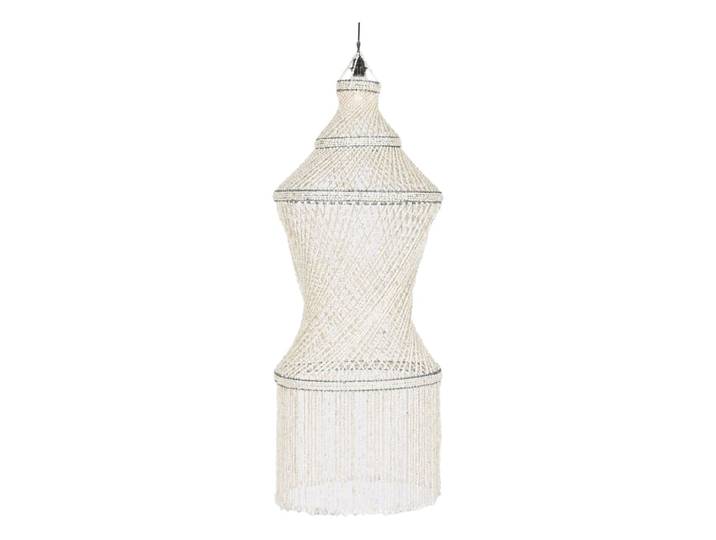 Plafonnier en nacre beige fait main 52x52x140 cm