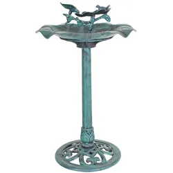 DELUKE Vogeltränke SUSI Kunststoff Patina-grün 82x50x50cm Dekoration Garten Terrasse