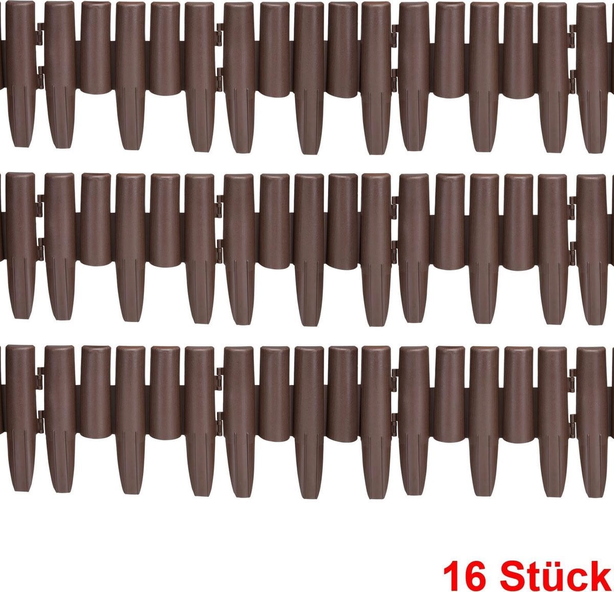 Deuba Tuinrand Palissade Houtlook Bruin Maairand 1 element Breedte: 28 cm, Diepte: 24 cm