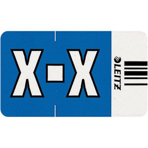 Leitz Buchstabensignale Orgacolor, 6633, Buchstabe X, dunkelblau, selbstklebend, mit Strichcode, 250 Stück