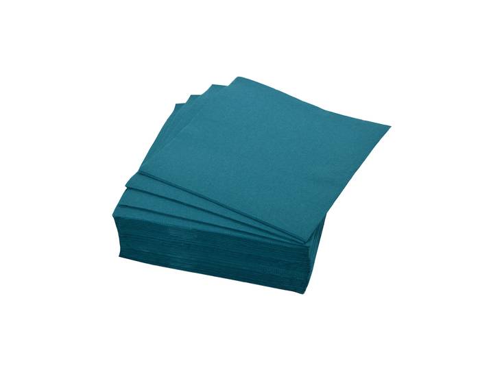 40er-Set einfarbige Papier Servietten, Servietten 2-lagig, smaragdgrün, 38 x 38 cm