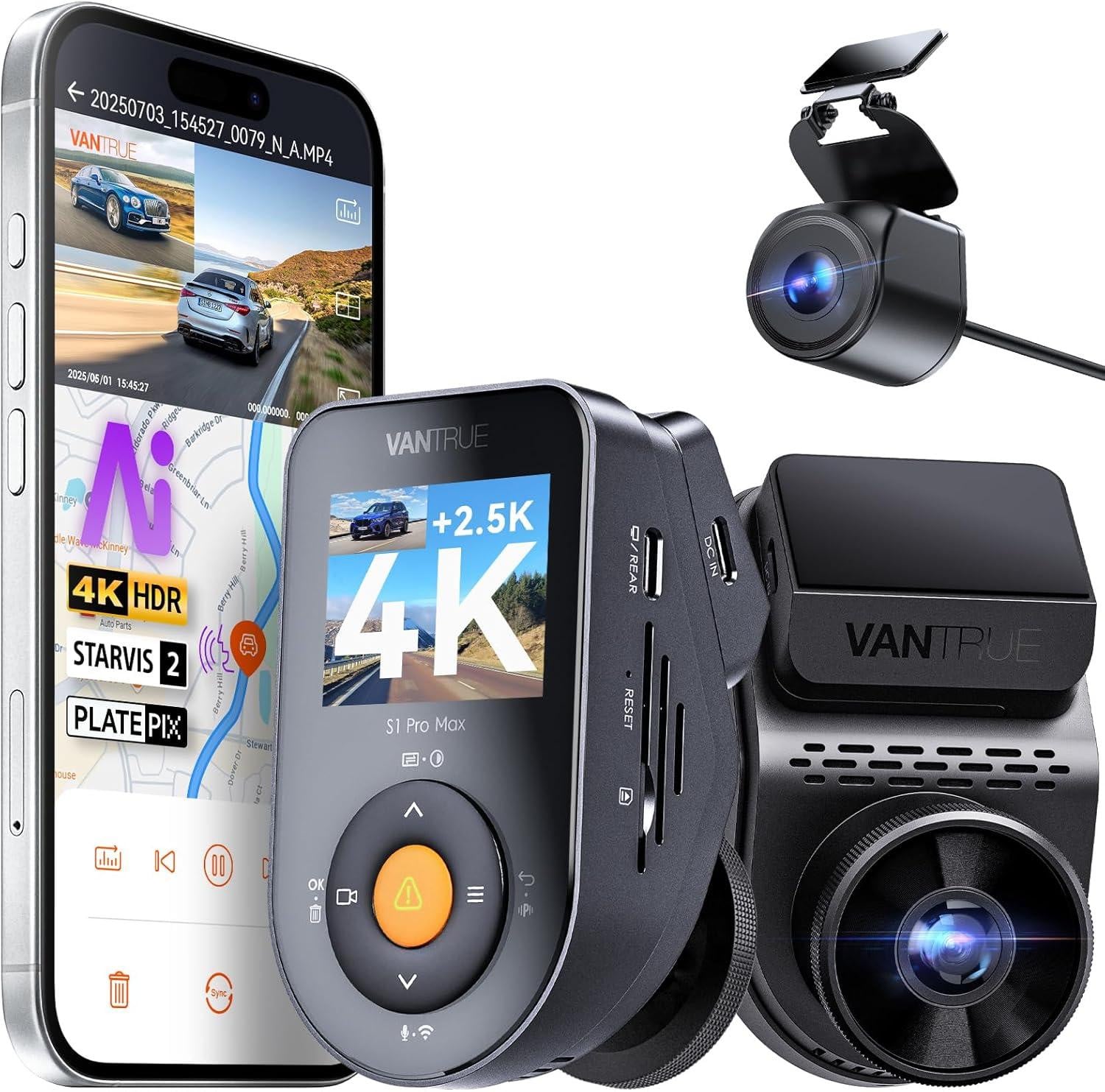 Selius Dubbele Dashcam - Voor- en Achterautocamera