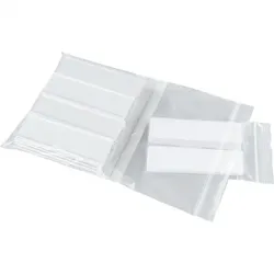 Aufkleber I Etikettenhalter, Rückseite weiß, Frontseite transparent, 75x18mm, 100/VE