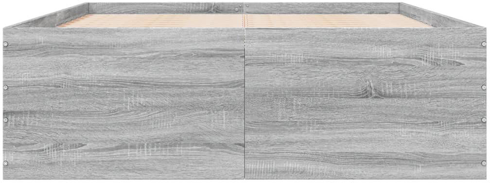 17 Stories Vidaxl Bed Frame Engineered Wood Grey Sonoma Small Double (4')