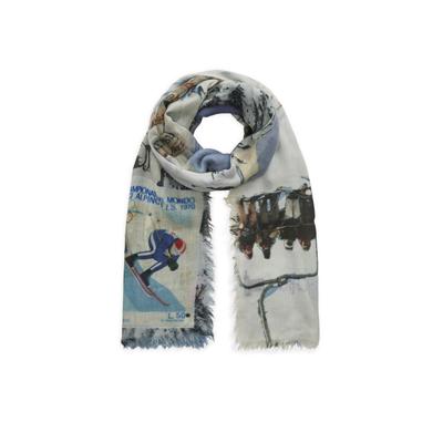 Modetuch CODELLO "Codello Schal", Damen, bunt (grau), Modetücher
