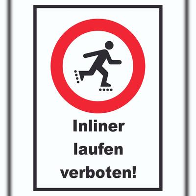 HB-Druck Inliner laufen verboten Schild A3 (297x420mm)