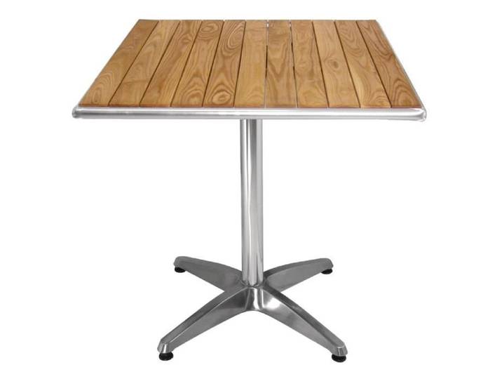 Table carrée - BOLERO - Bolero - Aluminium - Plateau frêne pré-huilé - 70x70x72 cm