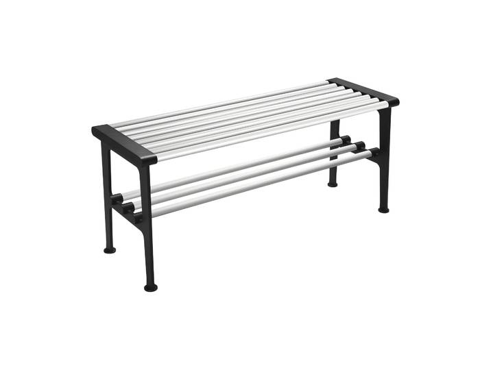 Essem Design Nostalgi Bank 100 cm Aluminium-Schwarz