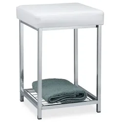 relaxdays Gepolsterter Hocker mit Ablage