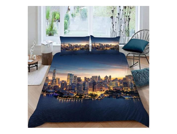 LuxusKollektion Jugendbettwäsche Bettwäsche 200x200 Skyline New York 3D Mikrofaser