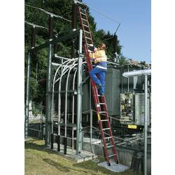 MUNK Günzburger Steigtechnik 35110 Kunststoff Schiebeleiter Arbeitshöhe (max.): 6.1 m Rot, Silber 15.7 kg