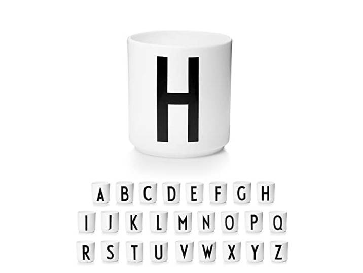 Design Letters Tasse a Cafe (A-Z) Cadeau Noel Homme\, Cadeau Noel Femme Idéal pour Decoration Noels\, Decoration Table Porcelaine Mug avec Initiale Tasse Cappuccino Tasses à thé\, 250 Ml