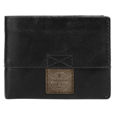 Geldbörse CHIEMSEE "CHIEMSEE Herren echt Leder", Damen, schwarz, Leder, leicht glänzend, unifarben, Kleinlederwaren, echt Leder