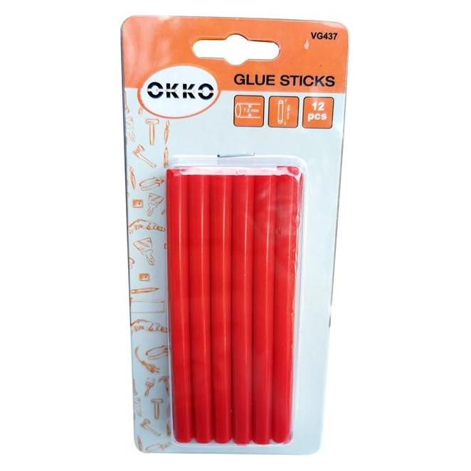 Okko GLUE STICKS 12PCS SET.7.2X100MM.RED (VG437)