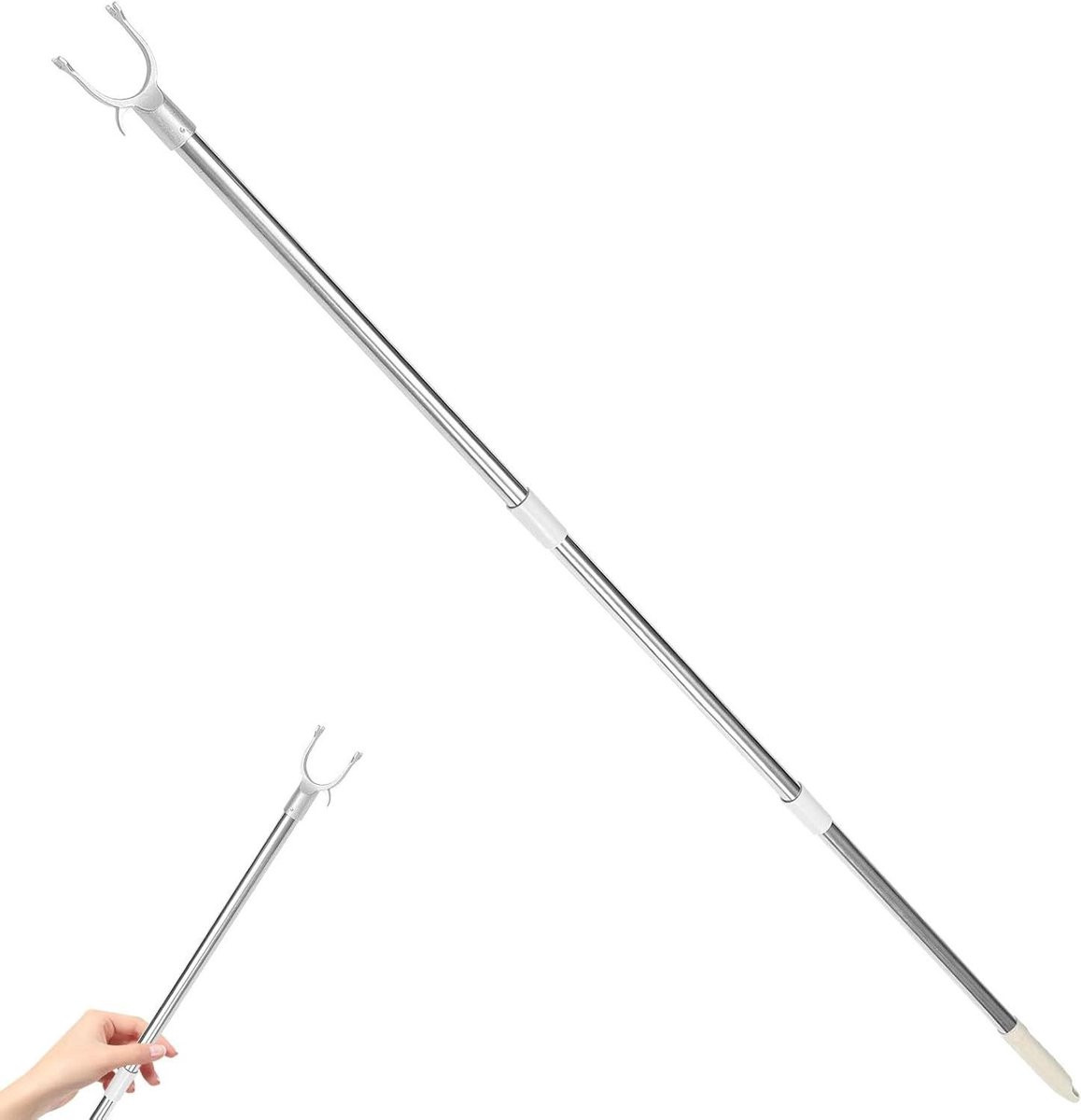 Kledingpaal Droogstok Telescoop Wit - Verstelbare Lengte 130 cm