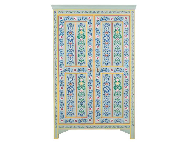 2-türiger Kleiderschrank mit mehrfarbigem Blumenmuster, 110,5