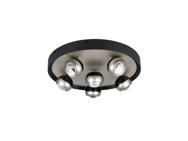 Trio Deckenleuchte Orbit, LED, dimmbar, schwenkbar - Nickel matt