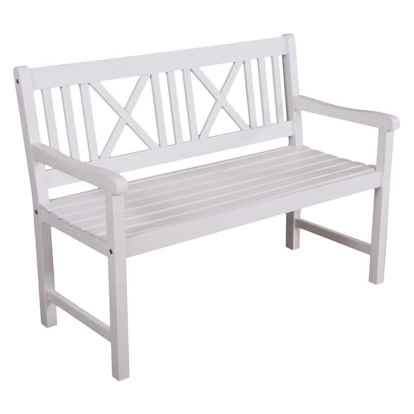 Garden Pleasure Gartenbank Malmö 985071 weiss Holz 120,0 cm (985071)