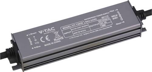 V-TAC VT-13036 LED-Trafo Konstantspannung 36W 3A 12 V/DC nicht dimmbar 1St.