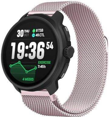 Everyday Crate Suunto Race 2 Milanese Magnetic Stainless Steel Watch Band Replacement Strap rose Pink