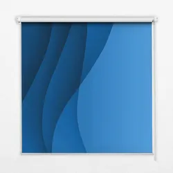 INNENROLLO - Fensterrollo - Rollo - 150x140 cm - Blaue Wellen