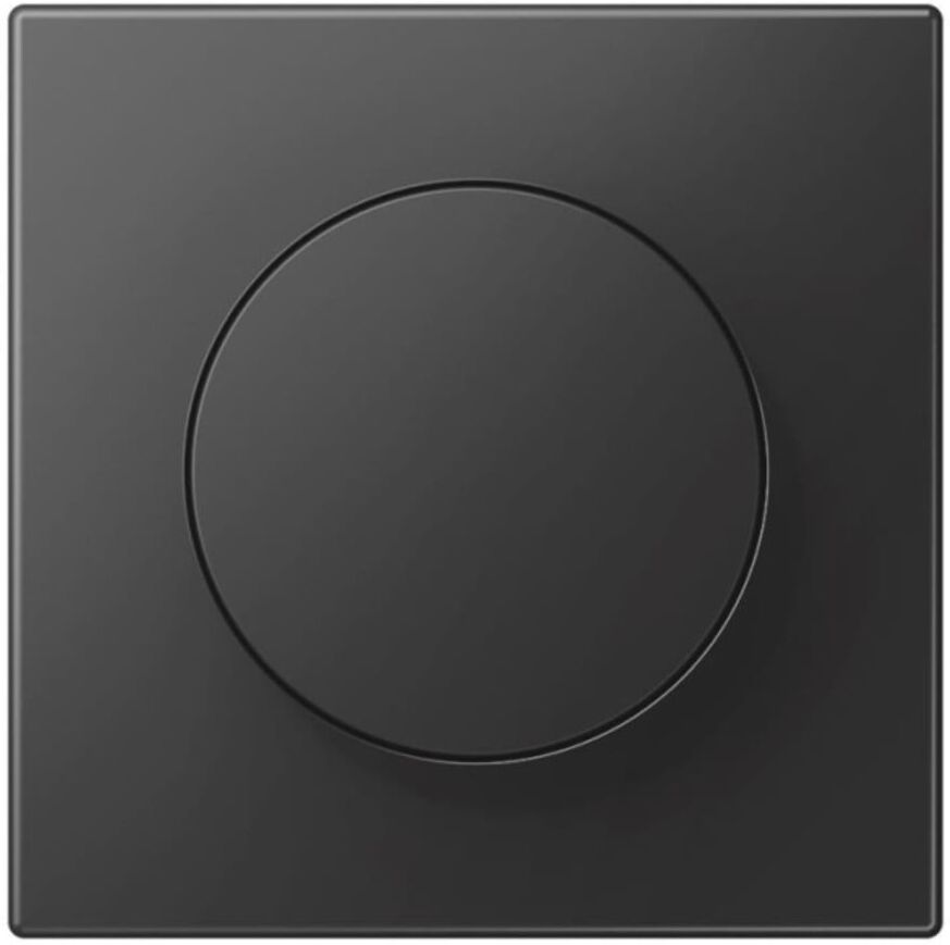 Jung Abdeckung LS1740SWM mit Drehknopf schwarz matt Kunststoff)