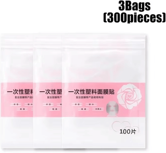Inspire Curations Disposable Facial Plastic Wrap Mask Sheets For Skincare Treatments 300pcs(3 Bags)