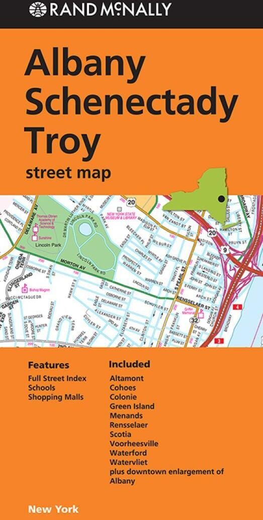 Albany, Schenectady et Troy, New York   Rand McNally
