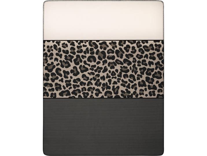 Wohndecke BIEDERLACK Leo Part , beige (bunt), B:150cm L:200cm, Baumwolle, Polyacryl, Polyester, Wohndecken, Wohndecke, im angesagten Leodesign