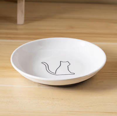 Inspire Curations BlossomDish Ceramic Cat Bowl With Silicone Anti Slip Pad For Food & Water a2