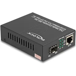 Delock Medienkonverter SFP - RJ45 1Gbps mit PoE+ (Media Konverter), Zubehör Netzwerk