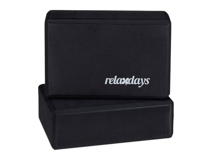 Yogablock 2er-Set Weiss-Schwarz