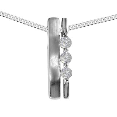 Kette mit Anhänger OSTSEE-SCHMUCK "Ostsee-Schmuck Kette mit Anhänger Gleiter-Alicia" Gr. 50, silber, Halsketten, Damen, 50cm, Silber 925 (Sterlingsilber), L: 42
