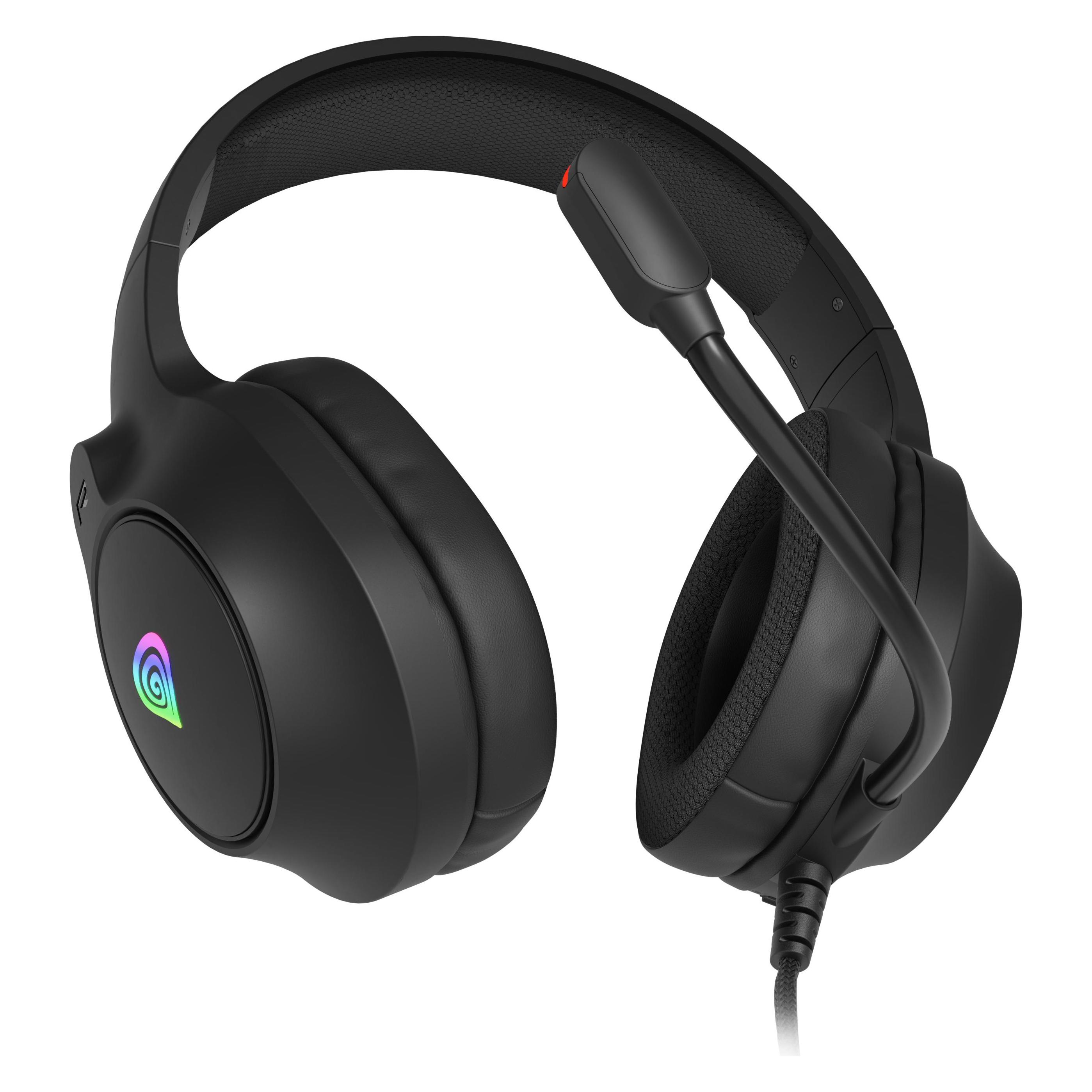 Genesis Wireless headphones Neon 213 RGB Gaming Headset with Microphone, Black (Kabelgebunden) (NSG-2306)