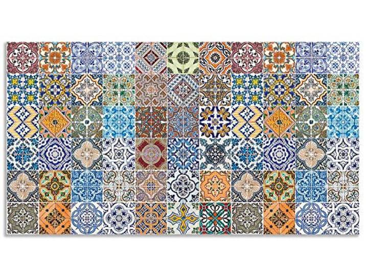 ARTland Spritzschutz Küchenrückwand aus Alu für Küche Herd Spüle 120x65 cm (BxH) mit Motiv Fliesenmuster Abstrakt Landhaus Fliesenoptik Orient Bunt T9OM