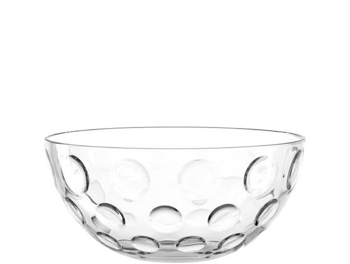 LEONARDO HOME Cucina Optic 066343 Bol à salade moderne\, passe au lave-vaisselle\, bol de qualité alimentaire\, hauteur 13\,6 cm\, transparent\, 1 pièce