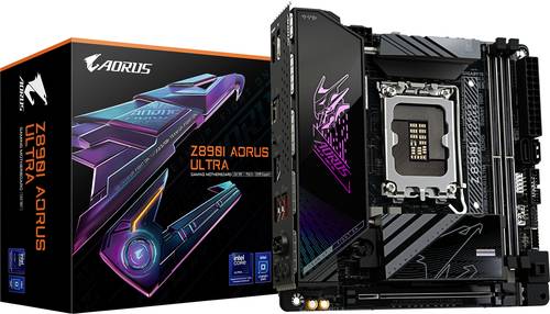 Gigabyte Z890I AORUS ULTRA Mainboard Sockel (PC) Intel LGA 1851 Formfaktor (Details) Mini-ITX Mainboard-Chipsatz Intel Z890