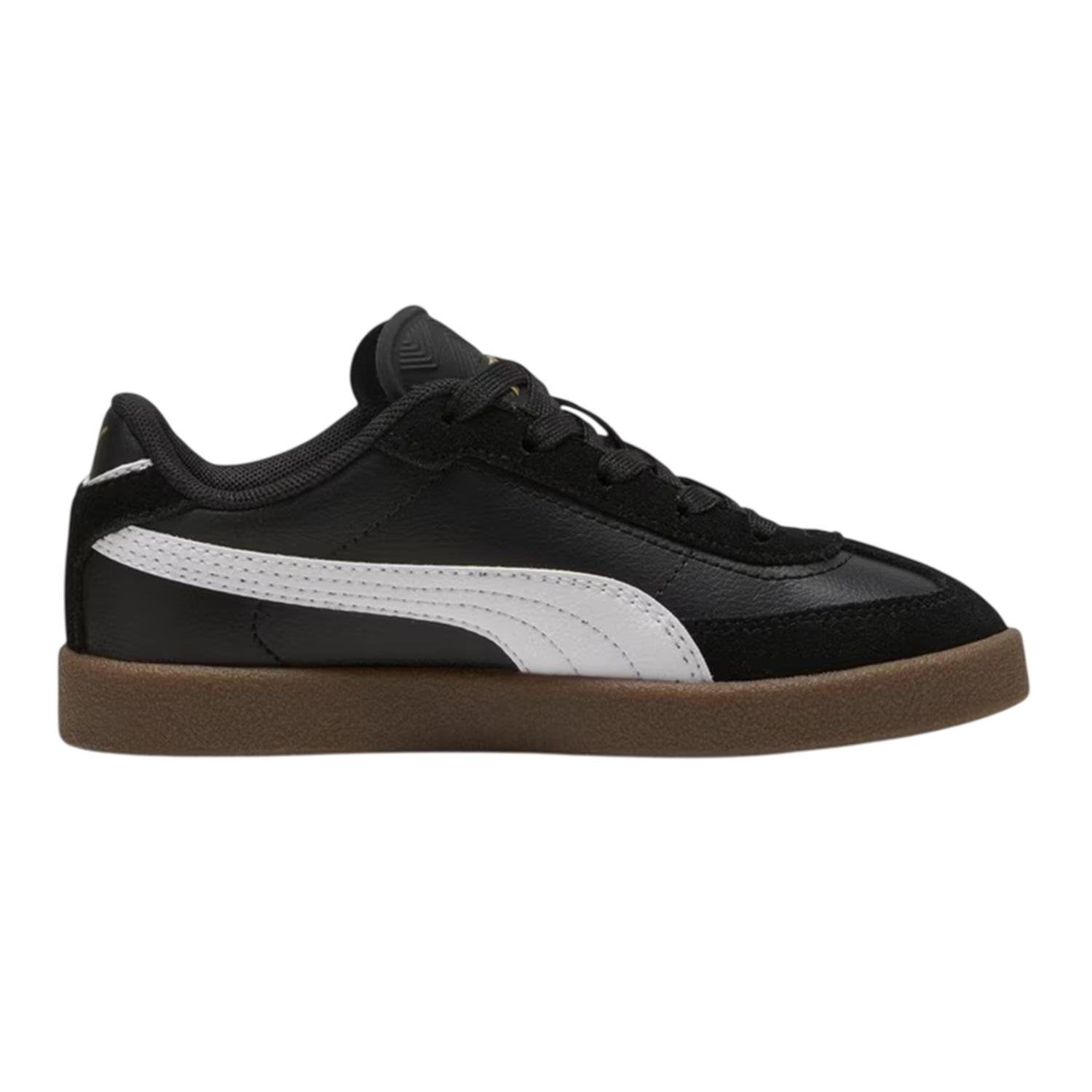 Puma - "Club II Era" Sneaker für Kinder, Leder (Schwarz/Weiß)