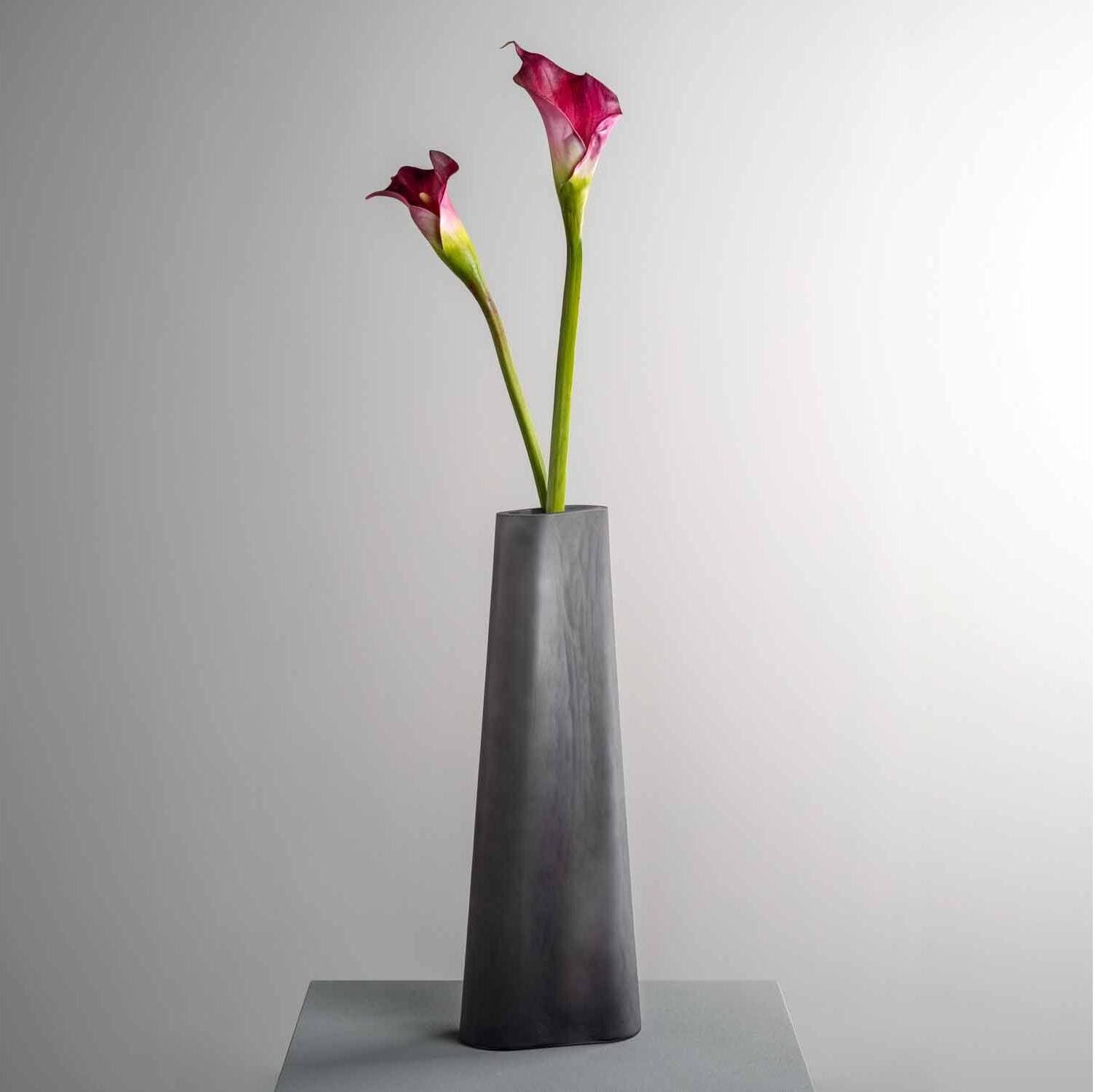Dekovase LEONARDO "Turno 35 cm", grau, H:35cm, Glas, Vasen, Dekovase grau B/H/T: 35cm